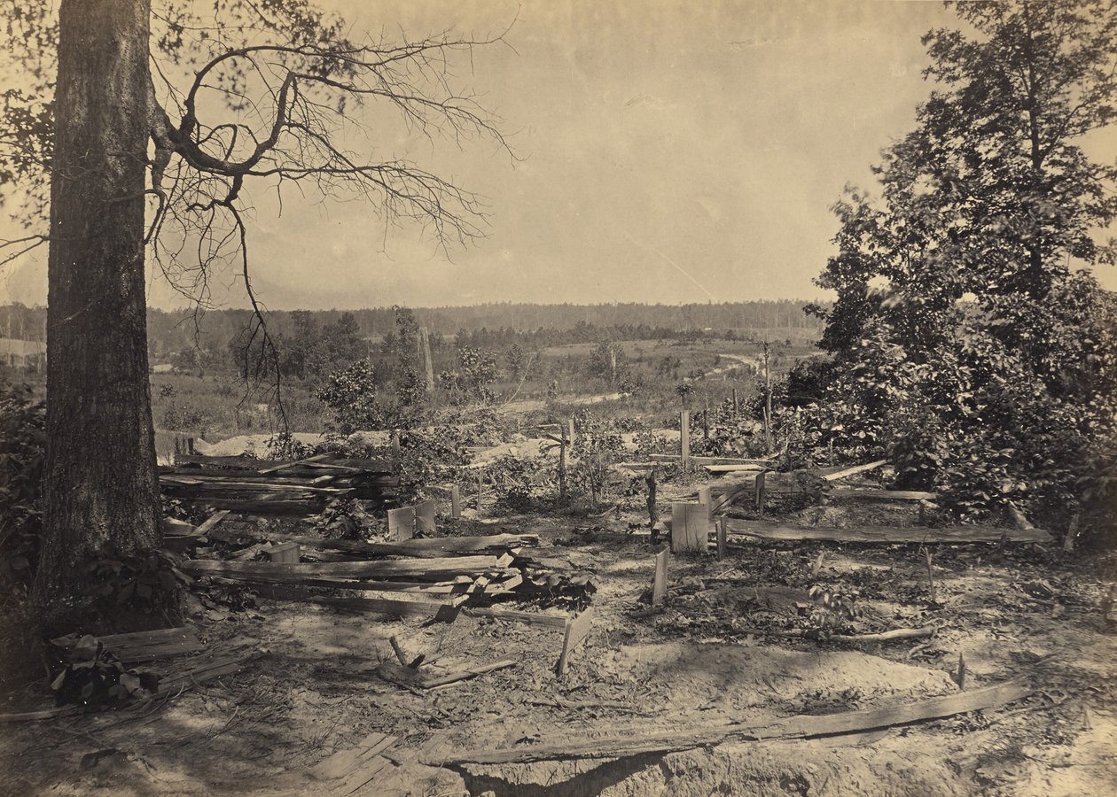 A Peach Tree Creek-i csatatér, Georgia alkotó: George N. Barnard