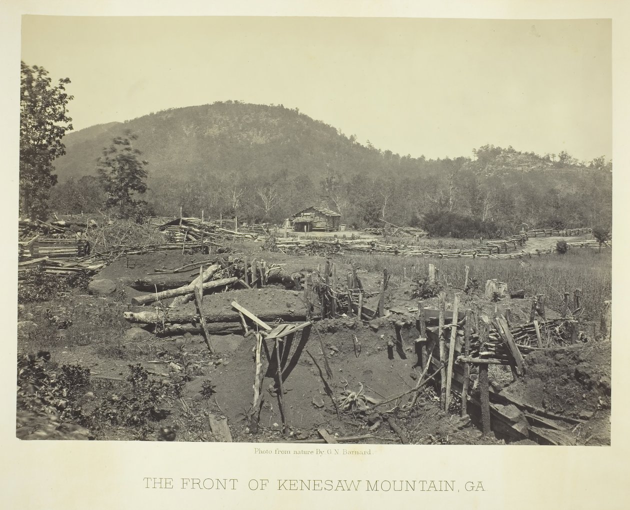 A Kenesaw-hegy frontja, GA, 1866. alkotó: George N. Barnard