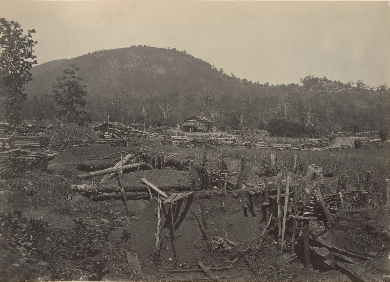 A Kenesaw-hegy frontja, Georgia, 1860-as évek. alkotó: George N. Barnard