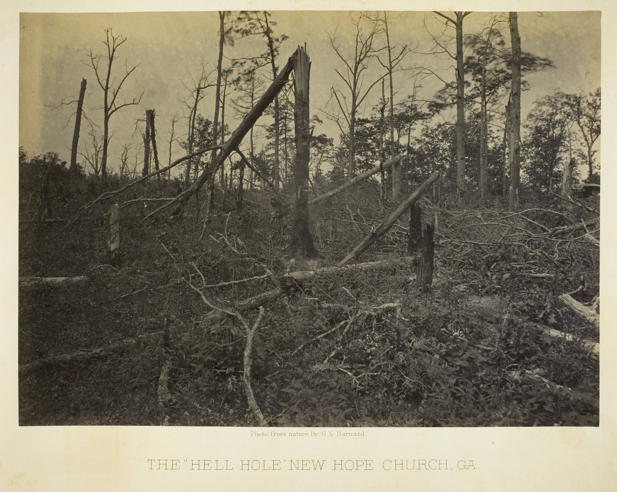 A "Pokol Lyuka", New Hope Church, GA alkotó: George N. Barnard