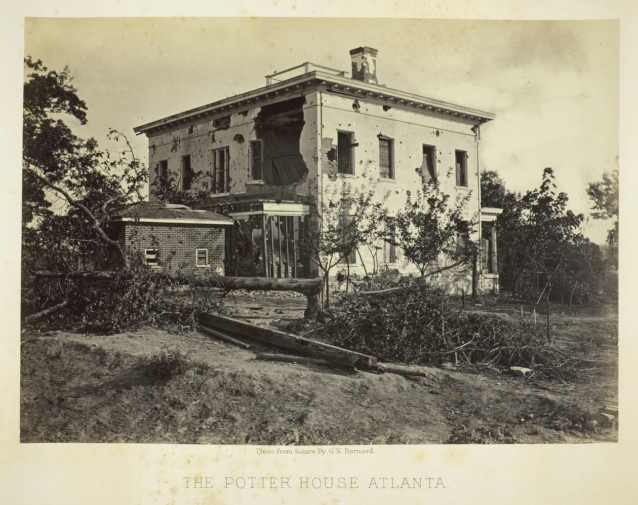 Az atlantai Potter-ház, 1864. alkotó: George N. Barnard