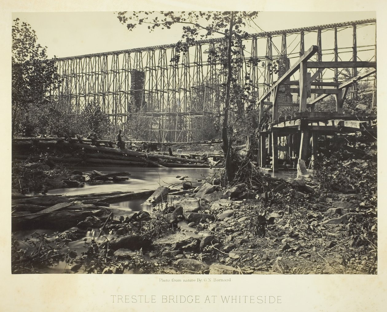 Restle Bridge Whiteside-ban, 1864. alkotó: George N. Barnard