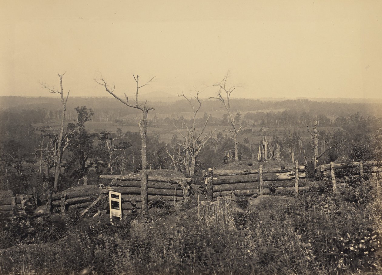 Kilátás a Kenesaw-hegyre, Georgia alkotó: George N. Barnard