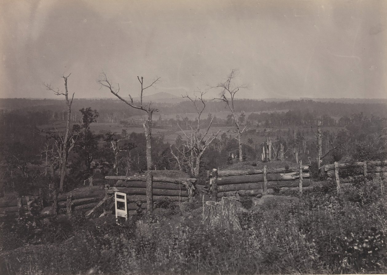 Kilátás a Kenesaw-hegyre, Georgia, 1860-as évek. alkotó: George N. Barnard
