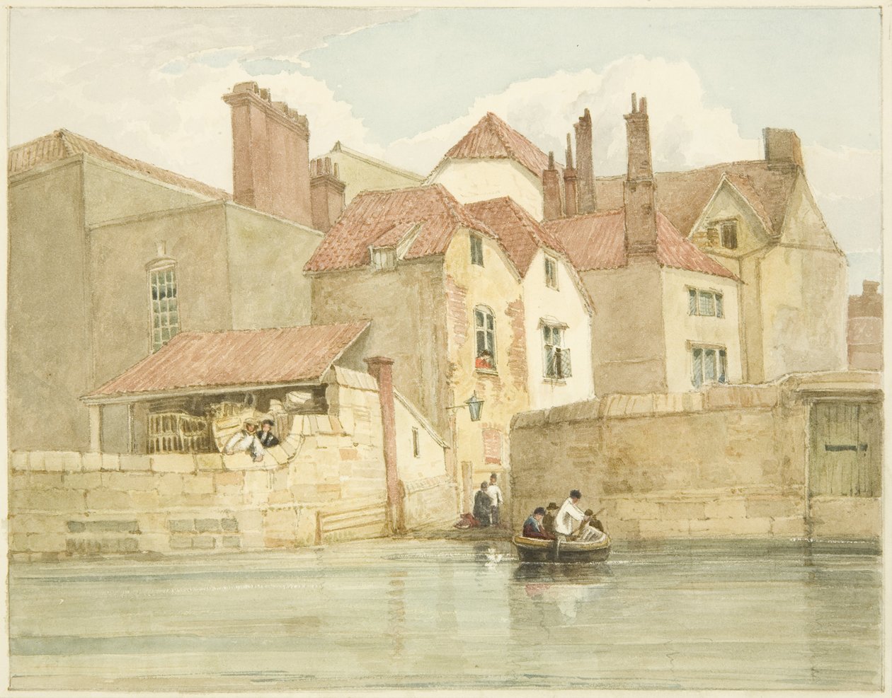 Komp a templomból vissza a Szent Fülöp-templomba (ceruza és akvarell papíron) alkotó: George Orleans Delamotte