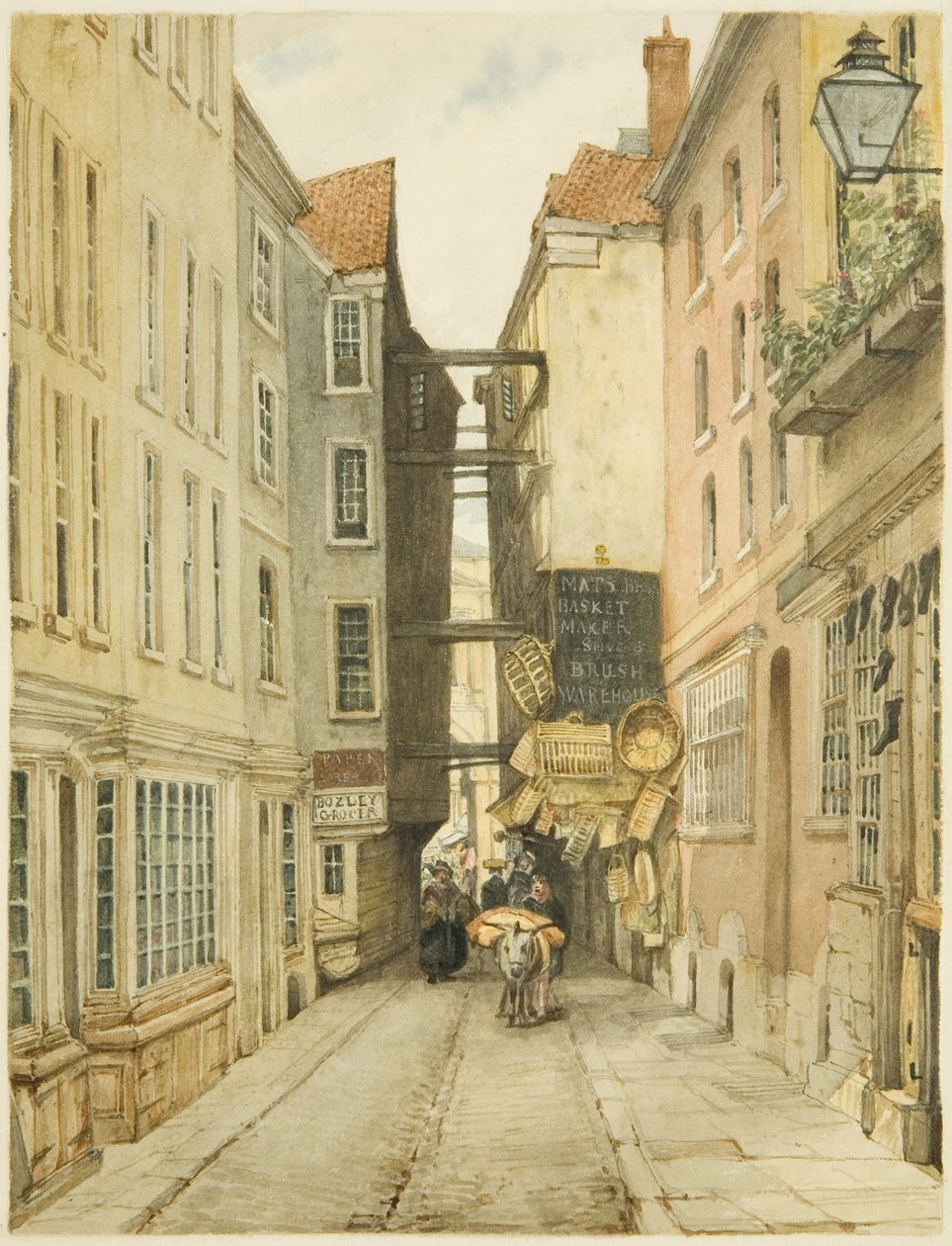 Mary-le-Port utca (ceruza és akvarell papíron) alkotó: George Orleans Delamotte
