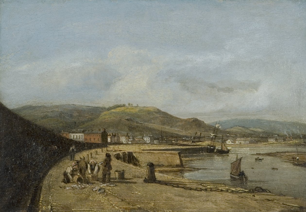 Swansea a nyugati mólóról alkotó: George Orleans Delamotte