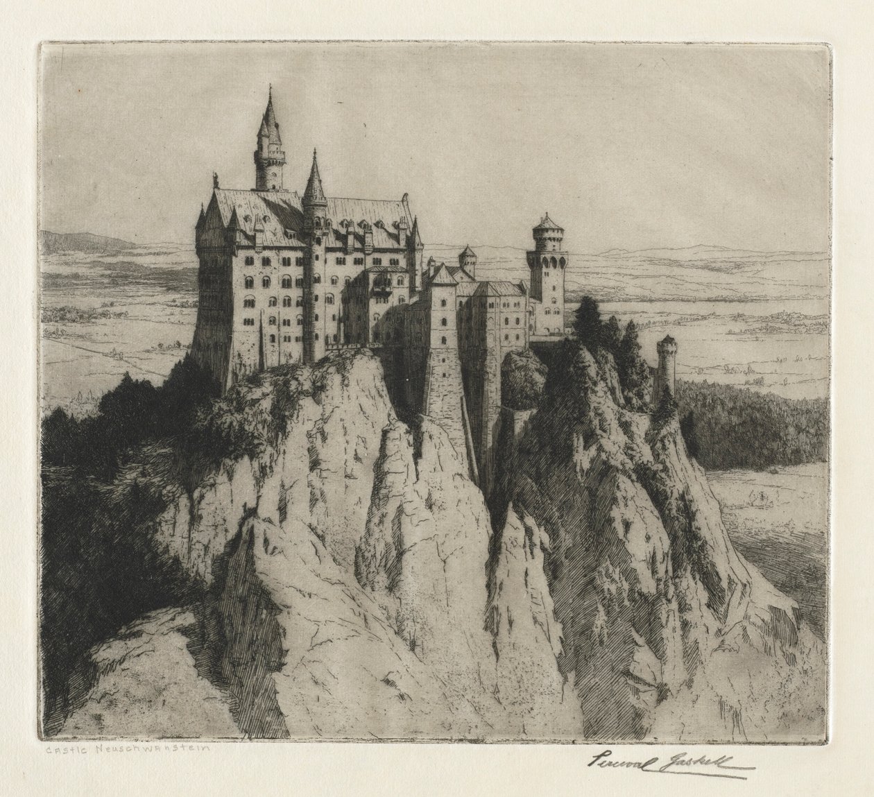 Neuschwanstein kastély, 1800-as évek vége – 1900-as évek eleje. alkotó: George Percival Gaskell