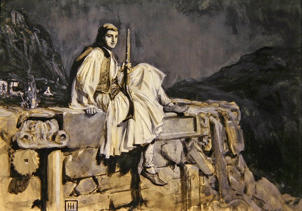 Görög Gárda (guache papíron) alkotó: George Percy Jacob Hood