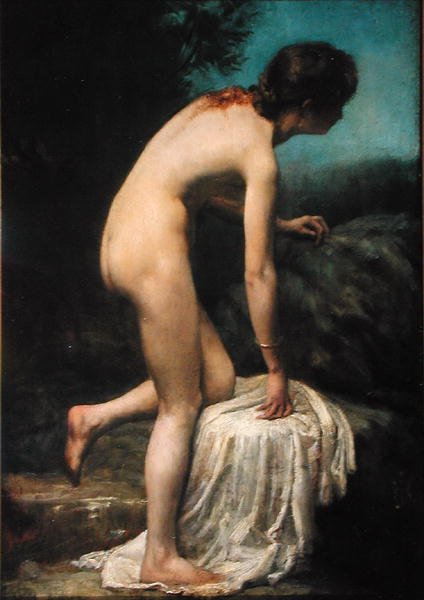 A fürdőző (olaj, vászon) alkotó: George Percy Jacomb Hood