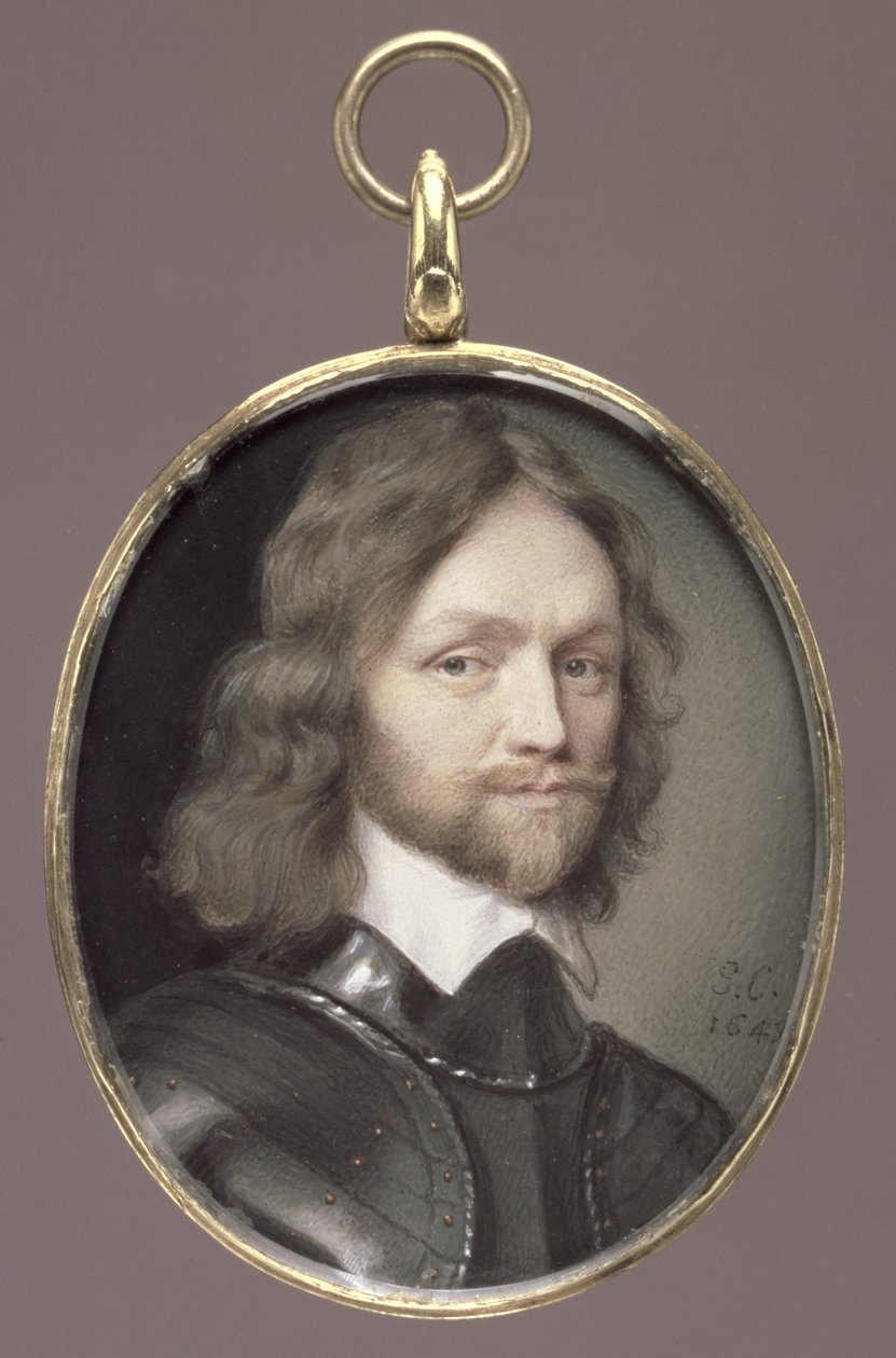 Henry Ireton tábornok (1611-51) parlamenti tábornok és Írország lordhelyettese (wc pergamenre, kártyán) alkotó: George Perfect Harding