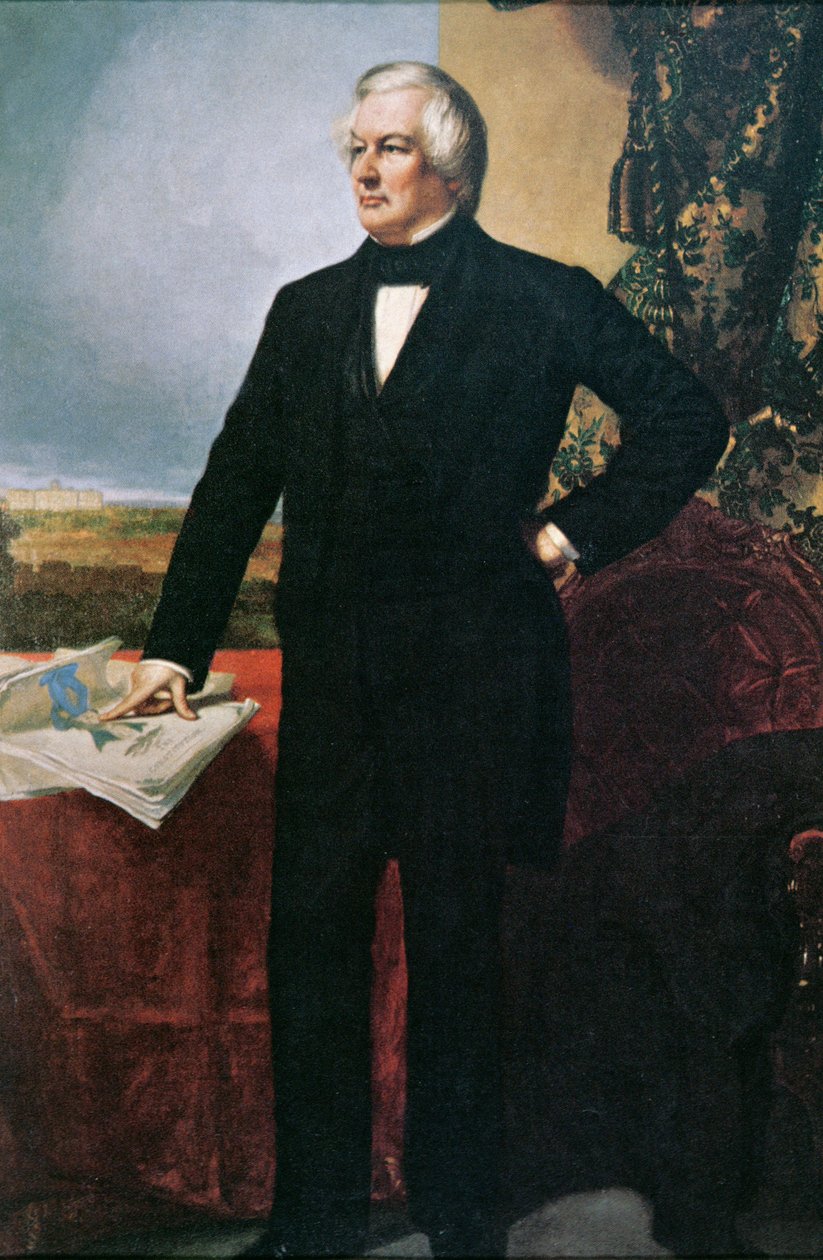 Millard Fillmore (1800-74) (színes litó) alkotó: George Peter Alexander (after) Healy