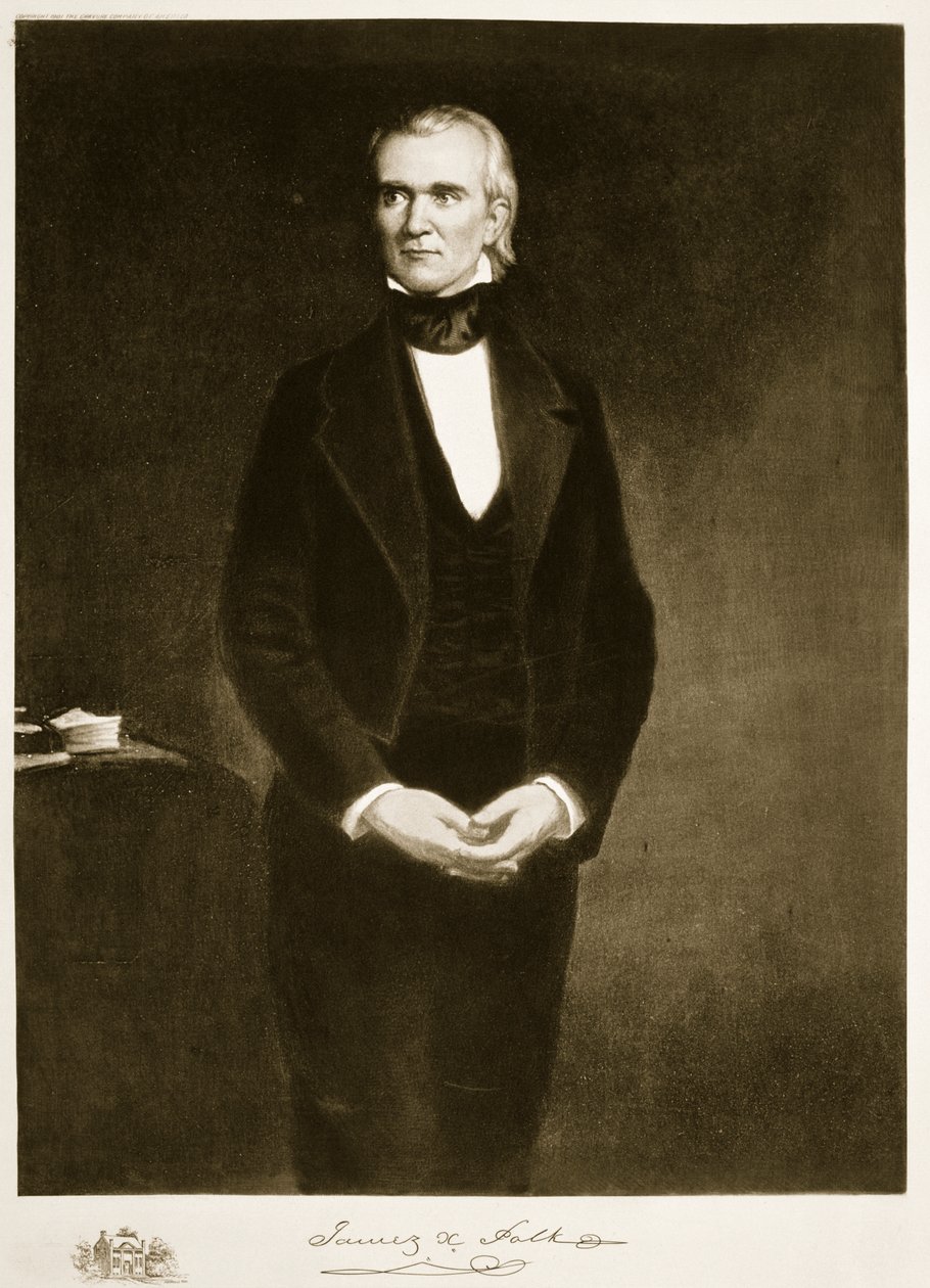 James K. Polk (1795-1849), az Amerikai Egyesült Államok 11. elnöke, pub. 1901 (mélynyomás) alkotó: George Peter Alexander Healy