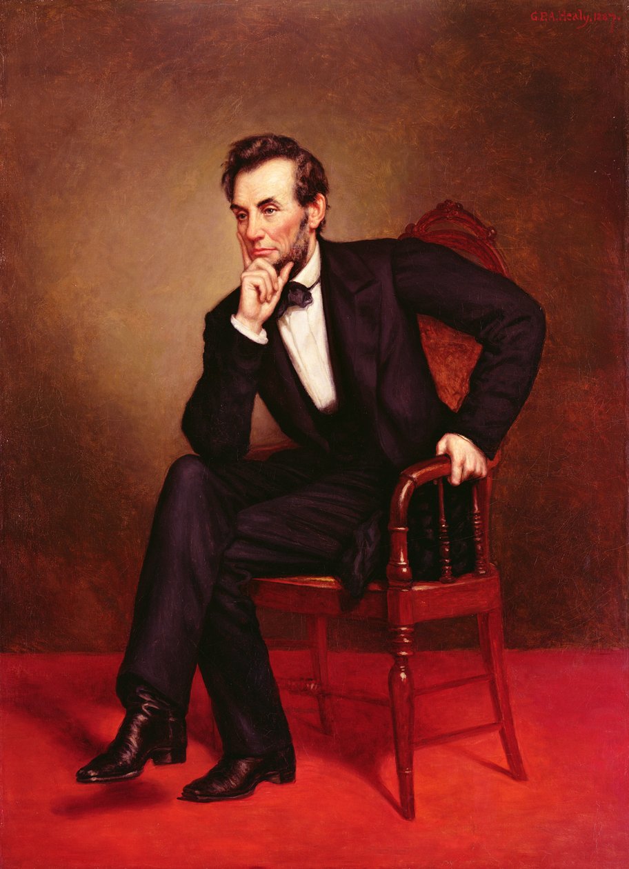 Abraham Lincoln portréja (olaj, vászon) alkotó: George Peter Alexander Healy