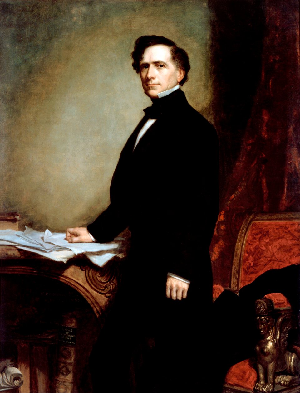 Franklin Pierce elnök portréja alkotó: George Peter Alexander Healy
