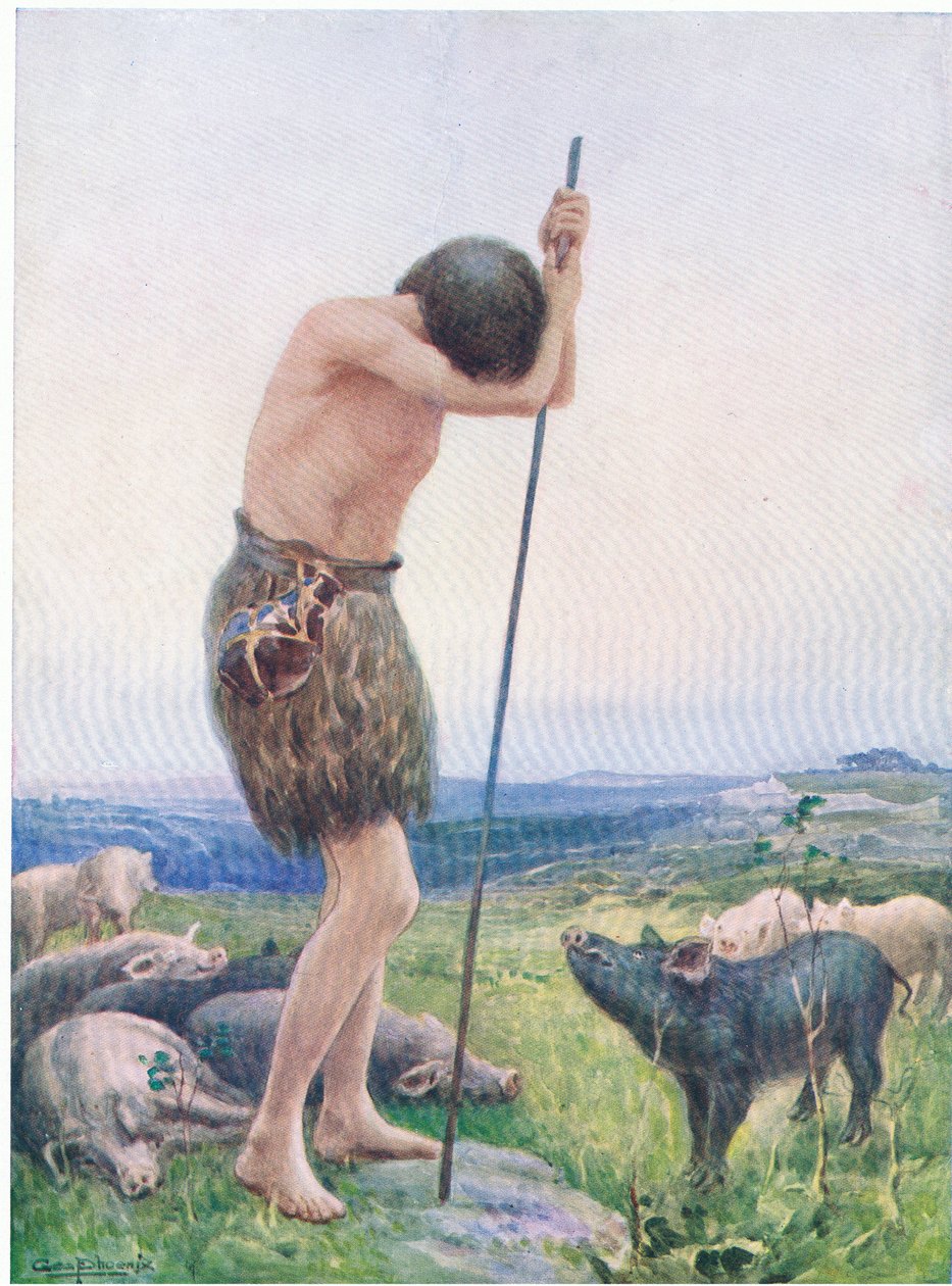 A tékozló fiú, a Thomas Nelson által kiadott Biblia Képeskönyvből, 1950 körül alkotó: George Phoenix