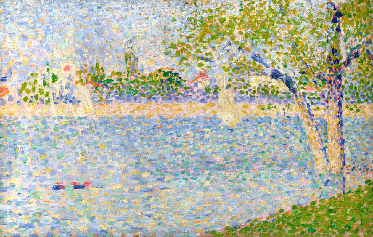 A Szajna a La Grande Jatte felől nézve, alkotó: George Pierre Seurat