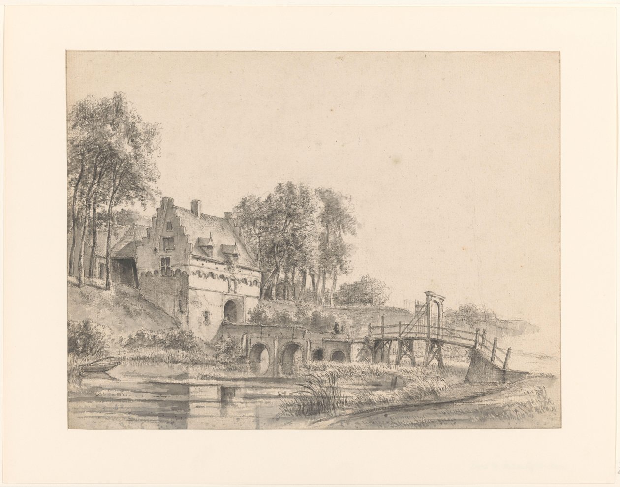 Kilátás a Kasteel Buren kapujára alkotó: George Pieter Westenberg