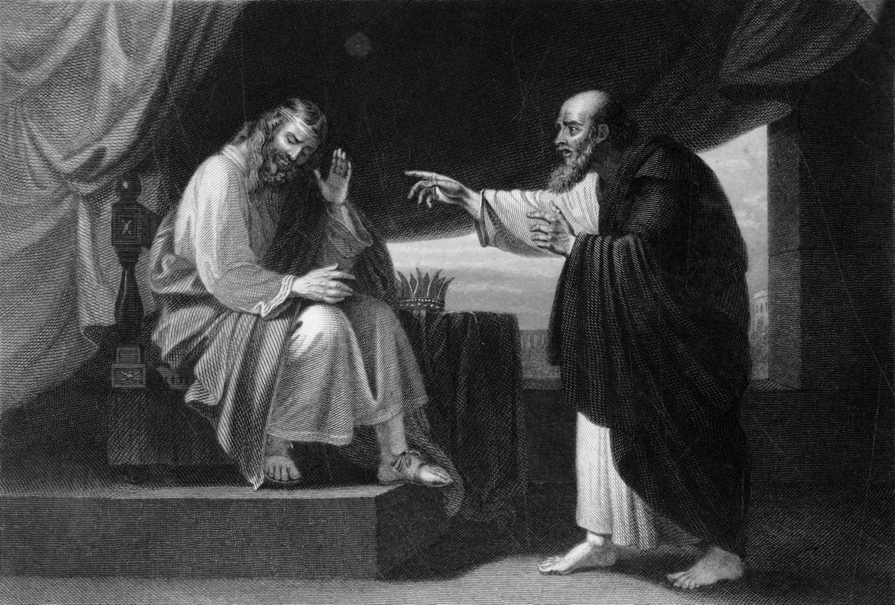 És Nátán azt mondta Dávidnak: Te vagy az az ember, 1840. alkotó: George Presbury