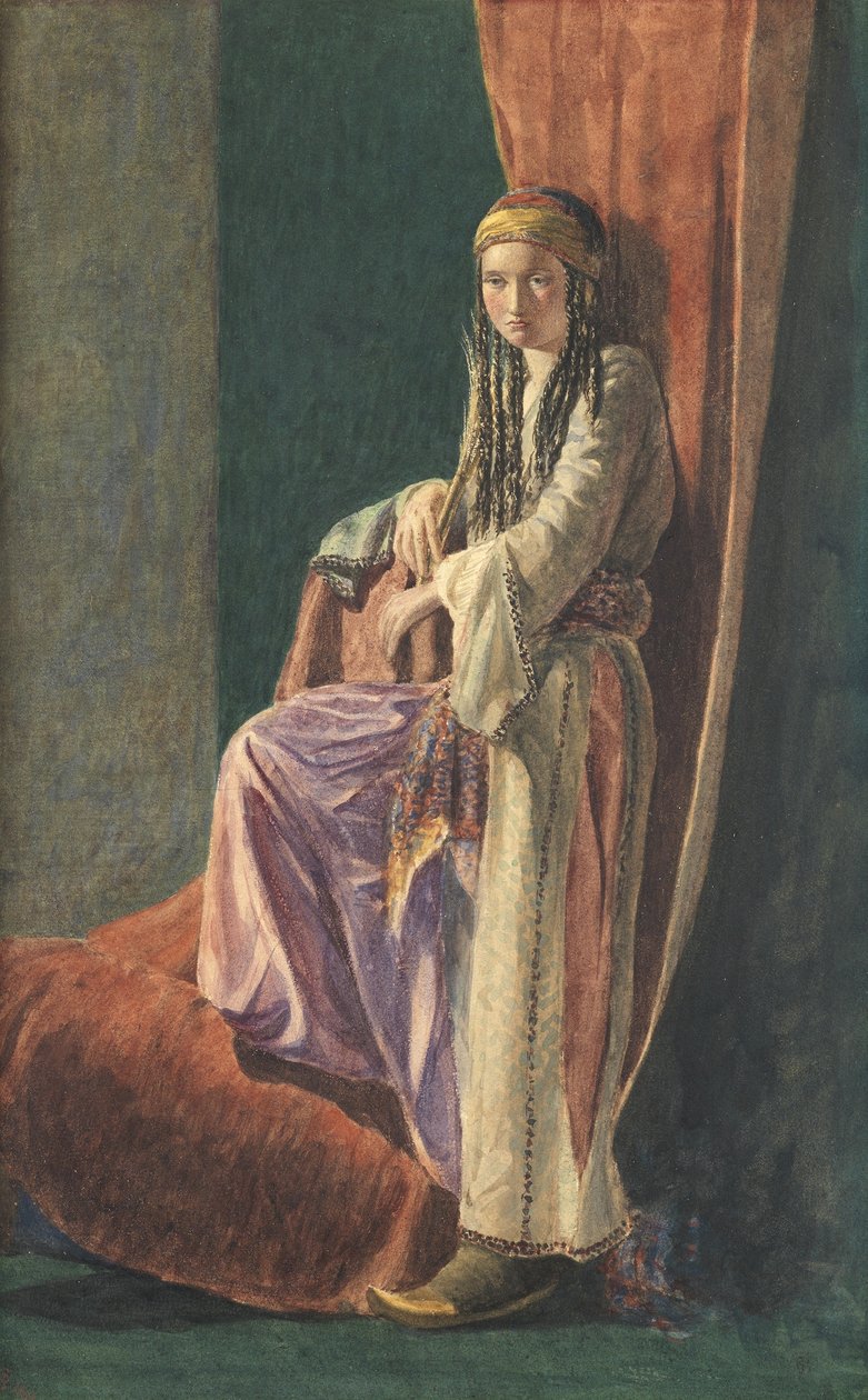 Egy török lány, 1853 (wc, papíron testszín) alkotó: George Price Boyce