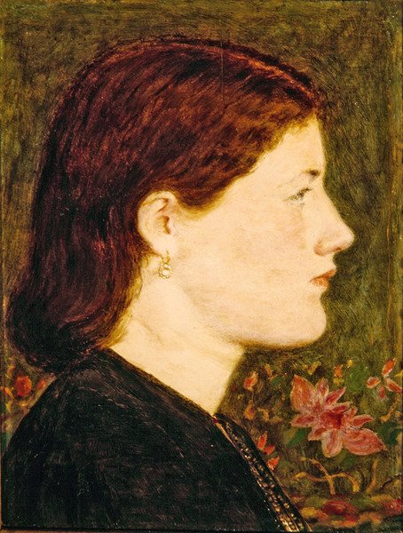 Tanulmány Ellen Smith fejéről és válláról (olaj a panelen) alkotó: George Price Boyce