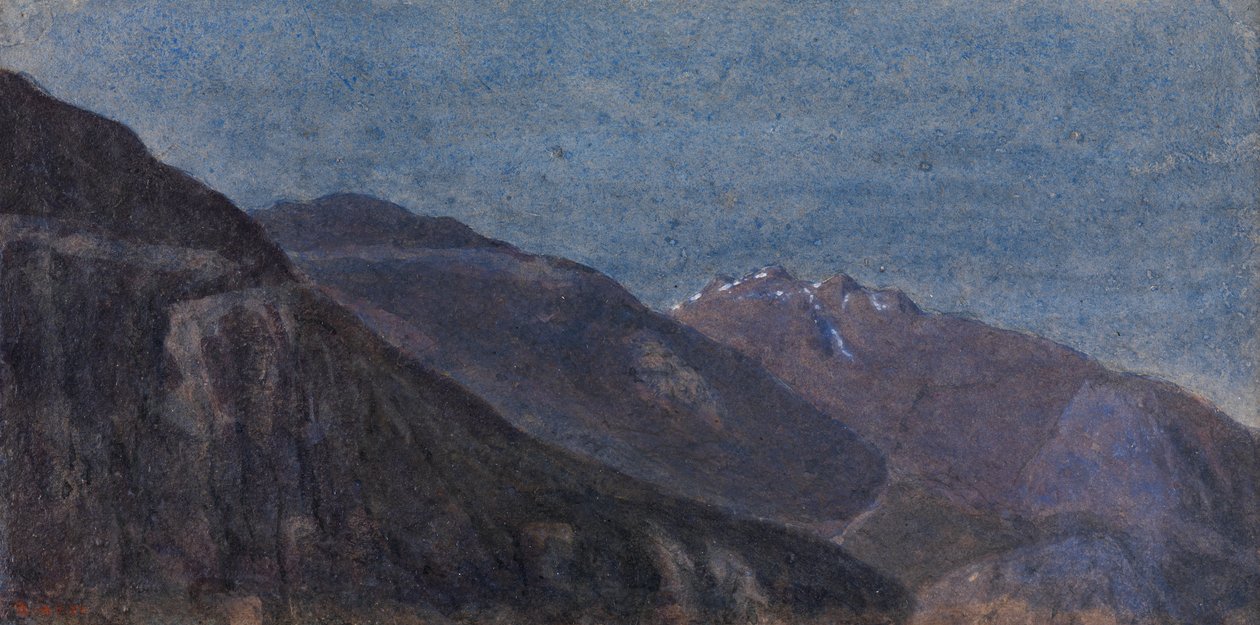 Ticino-völgy Giornicoból (akvarell) alkotó: George Price Boyce