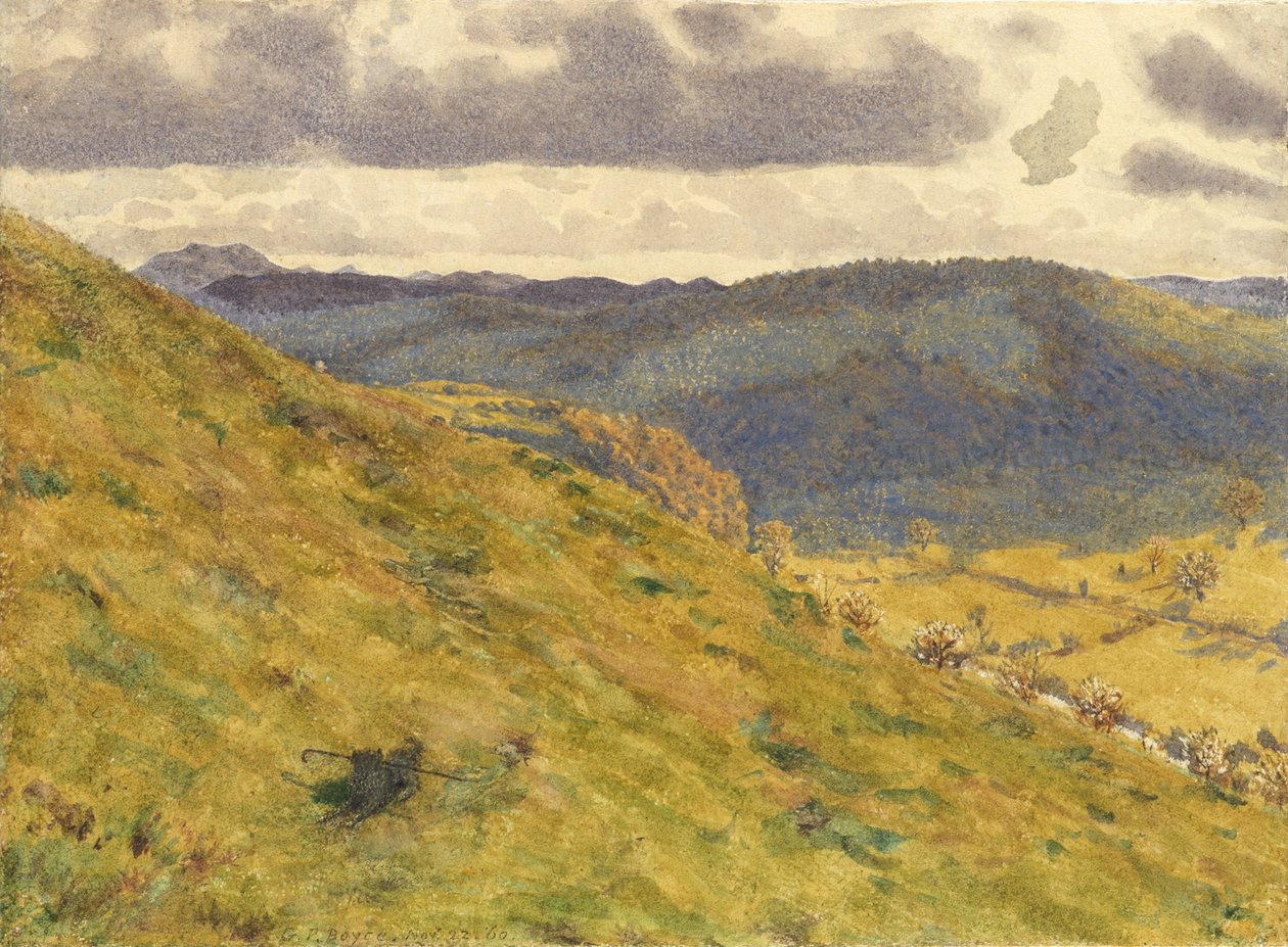 Teme völgye, egy napsütéses novemberi reggel, 1960 (wc papíron) alkotó: George Price Boyce