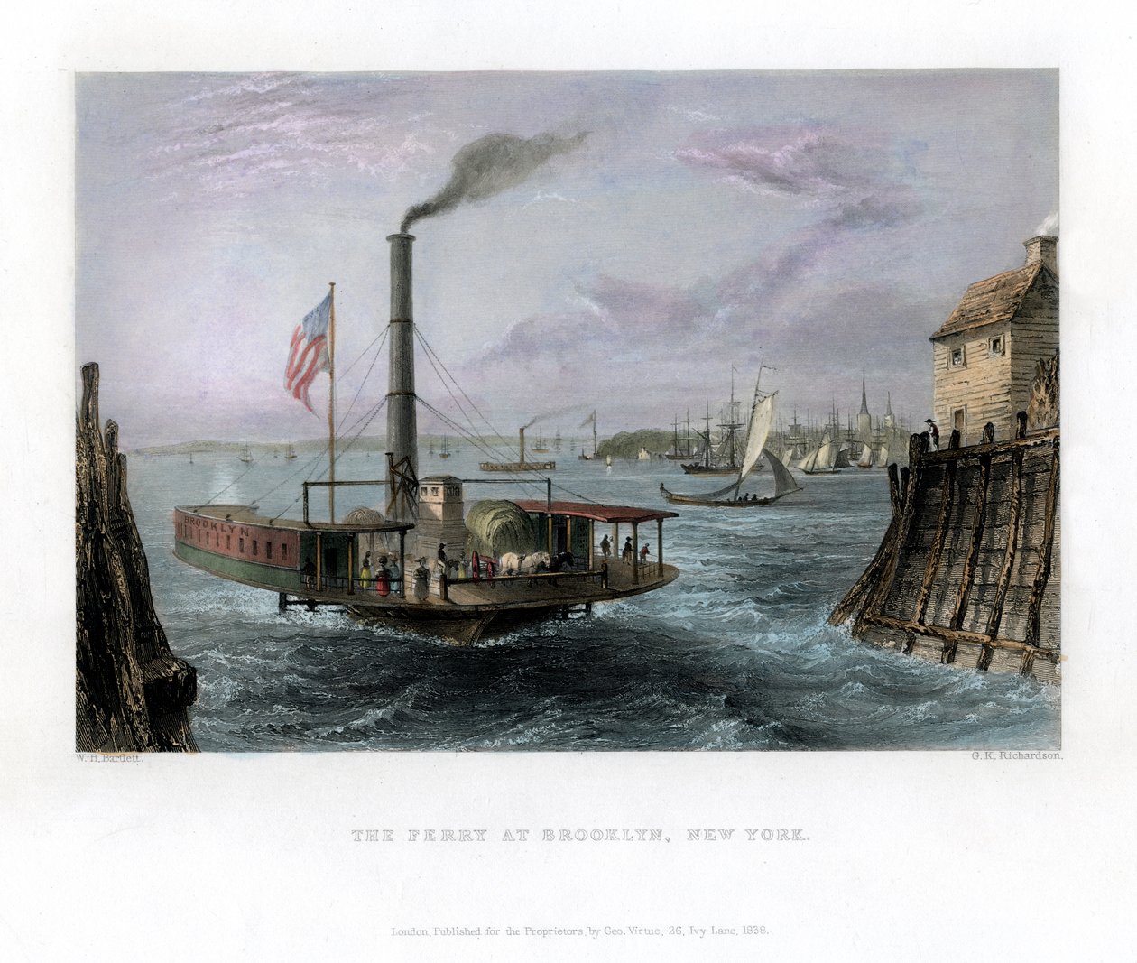 A komp Brooklynban, New York államban, 1838. alkotó: George Richardson