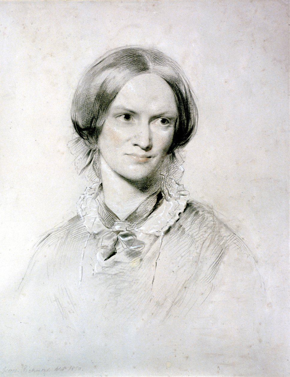 Charlotte Bronte angol regényíró, 1850 alkotó: George Richmond