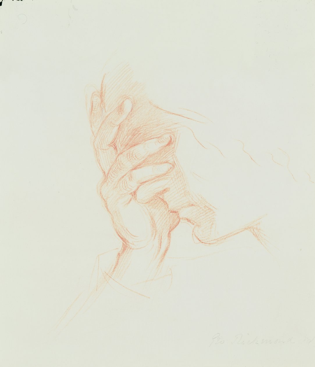 Női fejtanulmány, 1835 körül (vörös kréta, papír) alkotó: George Richmond