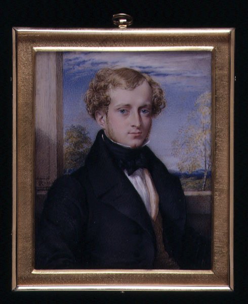 Miniatűr portré egy ismeretlen férfiról, valószínűleg Mr. Ashbyről alkotó: George Richmond