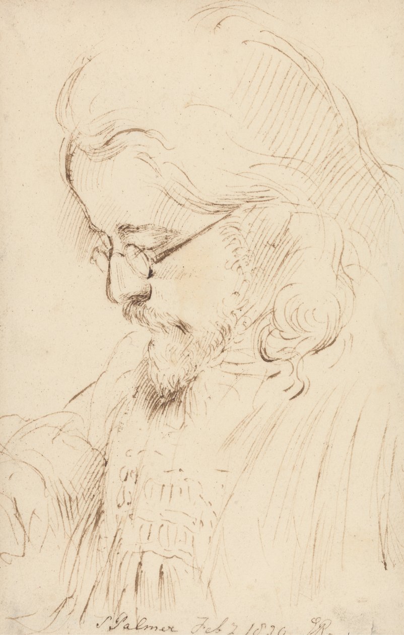 Samuel Palmer portréja, fej és vállak alkotó: George Richmond
