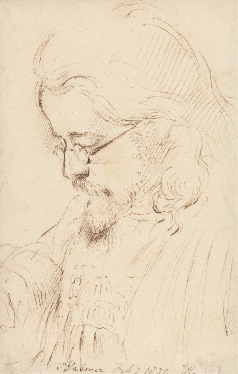 Samuel Palmer portréja, fej és vállak alkotó: George Richmond