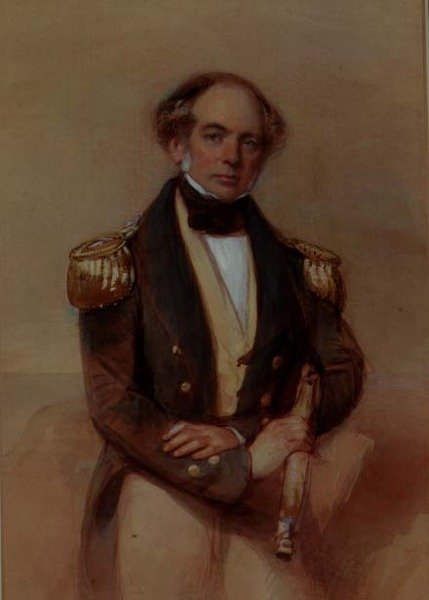 Kapitány portréja (akvarell) alkotó: George Richmond