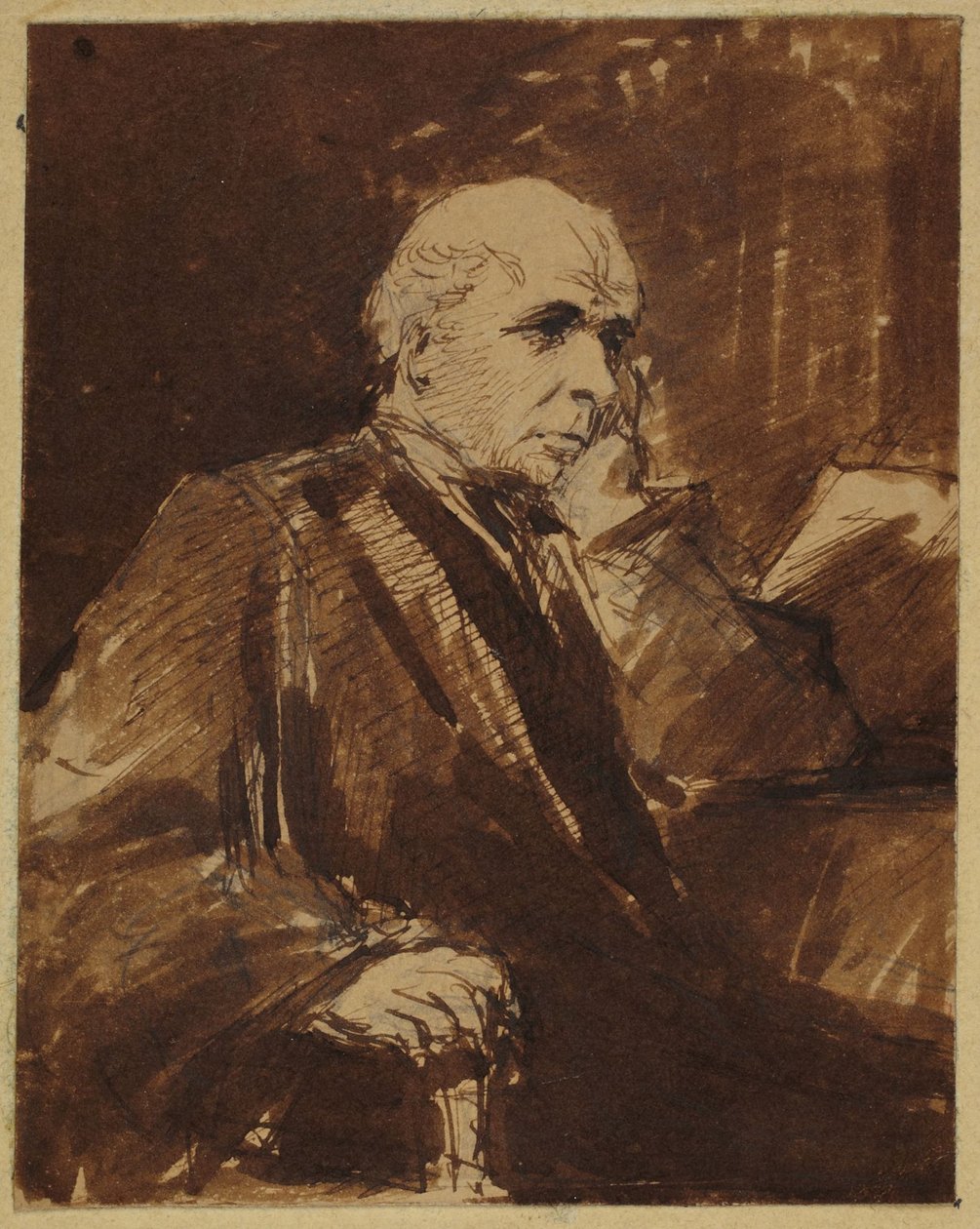 Az ülő férfi alkotó: George Richmond