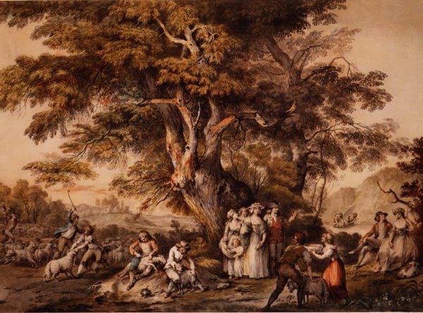Nyár: 1780 körül (akvarell és testfesték, papír). alkotó: George Robertson