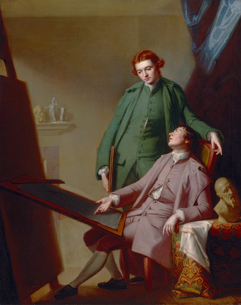 Beszélgetés (A művész testvérei, Peter és James Romney) alkotó: George Romney