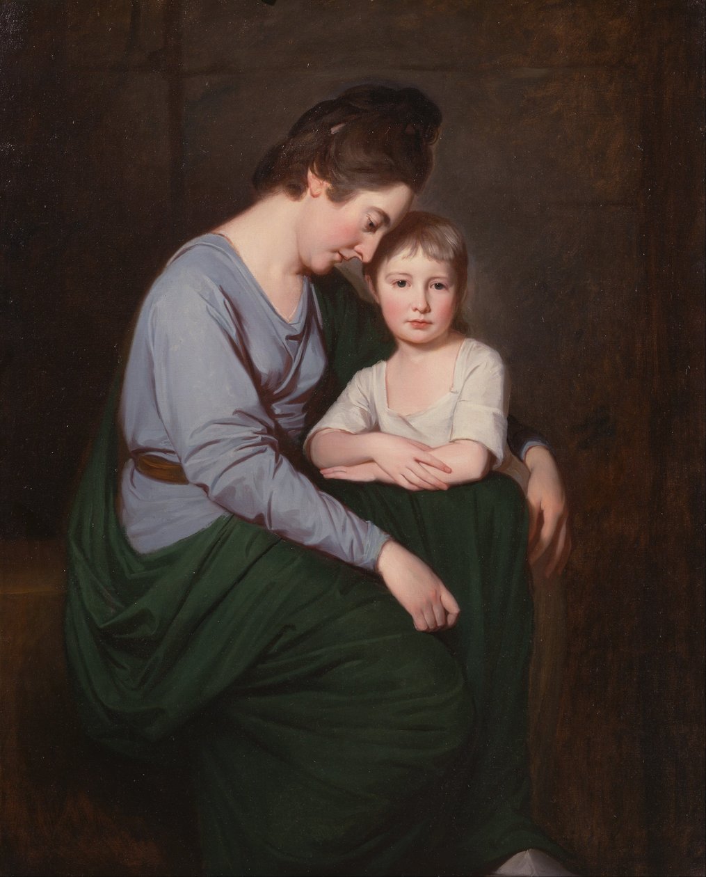 Ann Wilson a lányával, Sybillel alkotó: George Romney