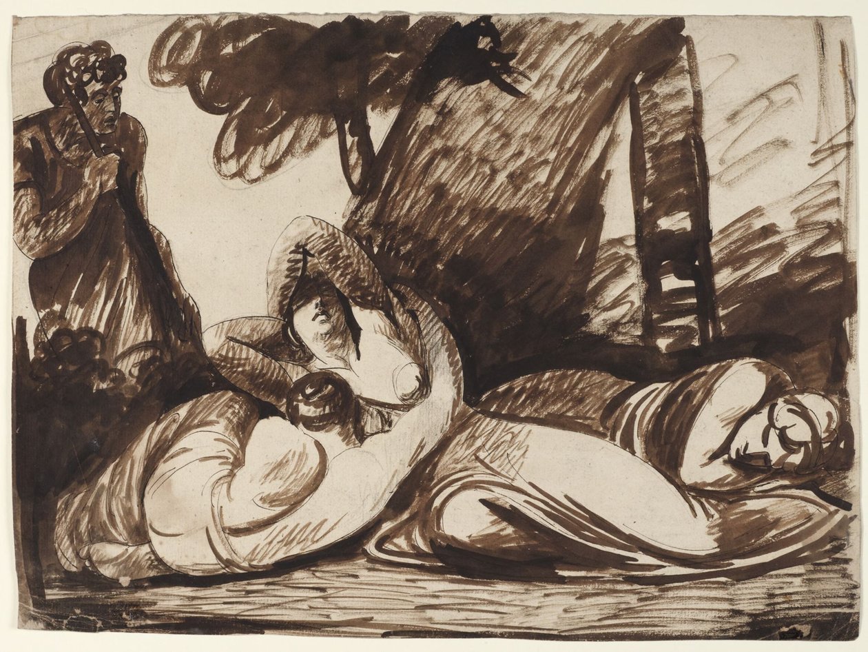 Cimon és Iphigenia: Jelenet Boccaccio Dekameronjából alkotó: George Romney