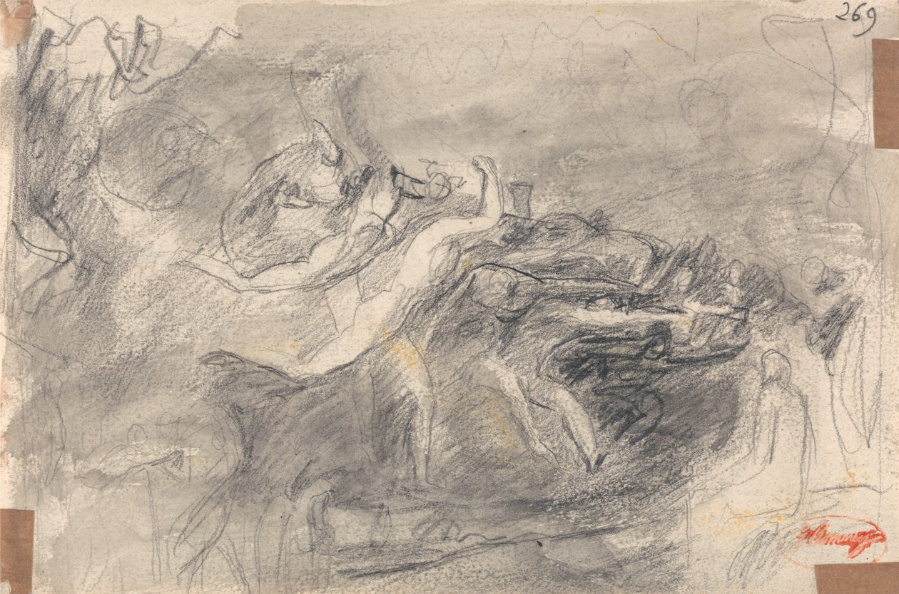Démoni támadás Krisztus megkísértése során alkotó: George Romney