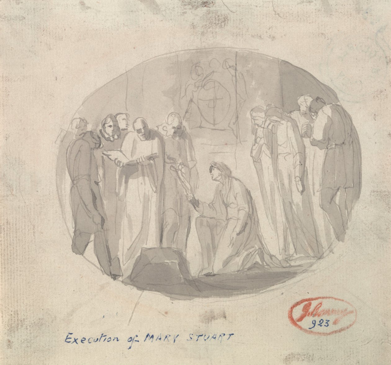 Mária Stuart kivégzése alkotó: George Romney