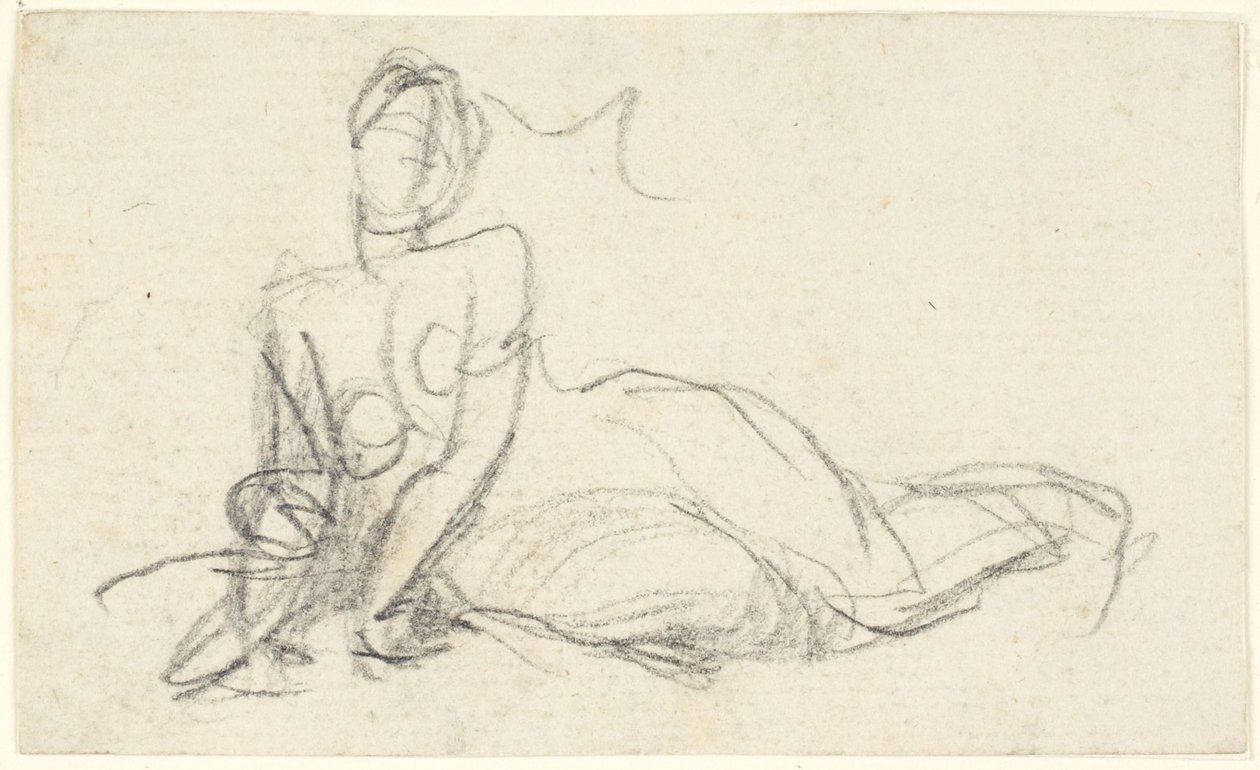 A földön ülő női alak alkotó: George Romney