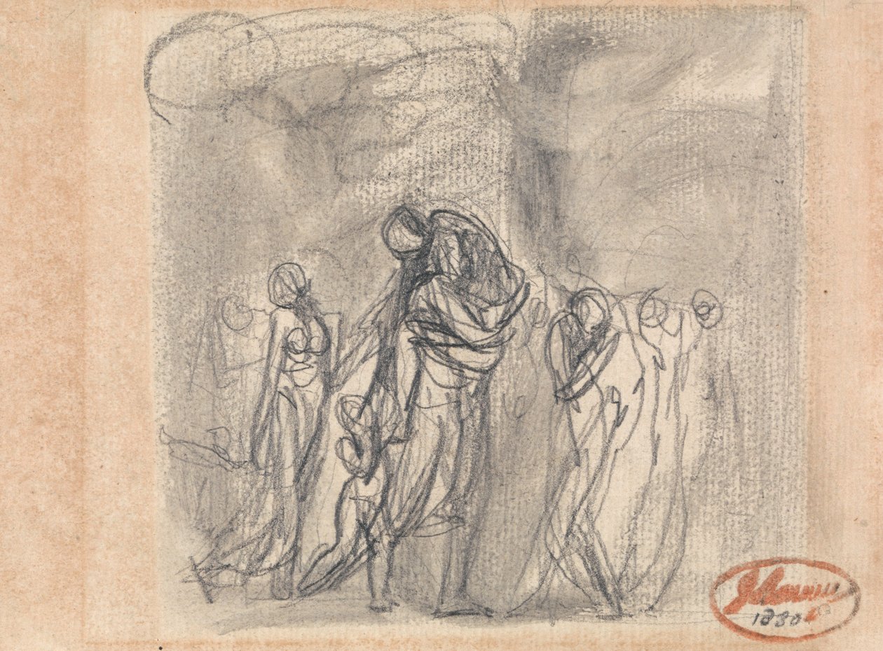 Menekülő alakok csoportja alkotó: George Romney