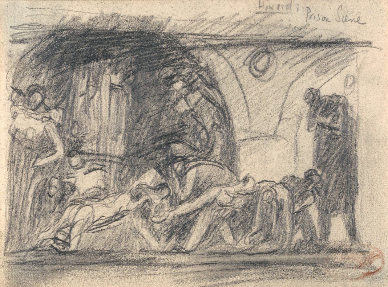Howard börtönlátogatása alkotó: George Romney