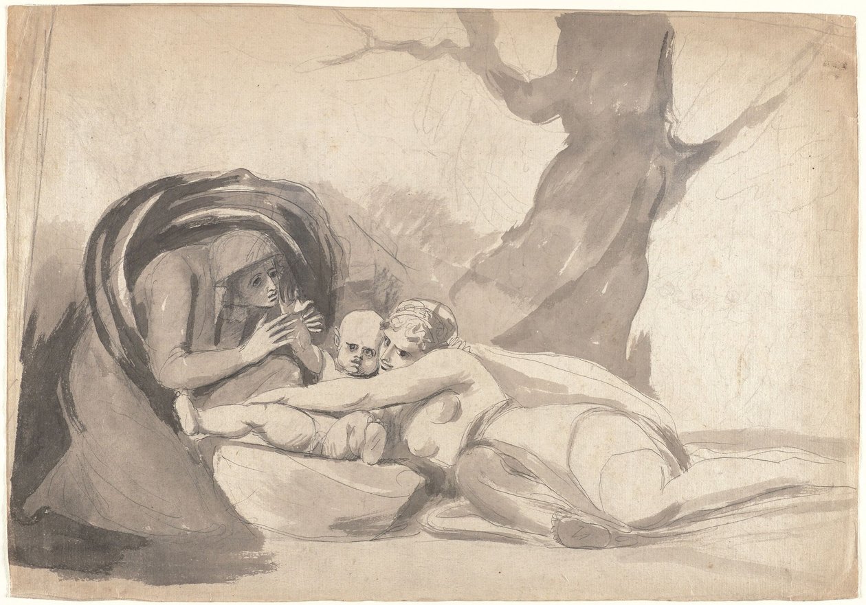 A csecsemő Shakespeare, akit a tragédia és a komédia nevelt fel alkotó: George Romney