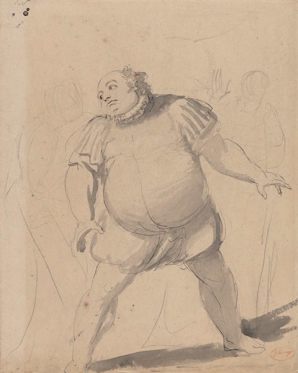 John Henderson Falstaff szerepében alkotó: George Romney