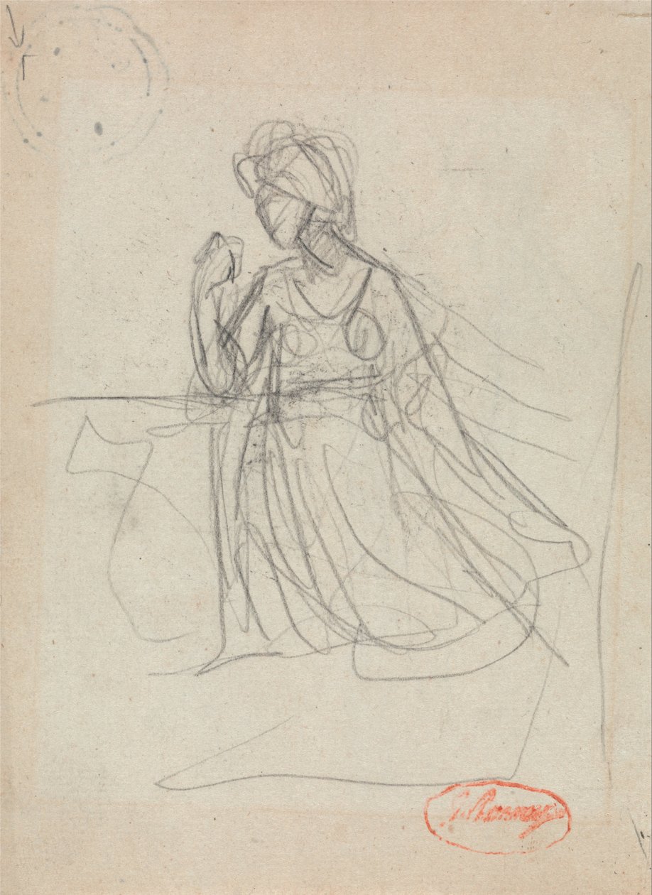 Térdelő nő alkotó: George Romney