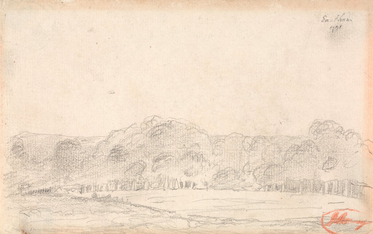 Tájkép, valószínűleg Eartham alkotó: George Romney