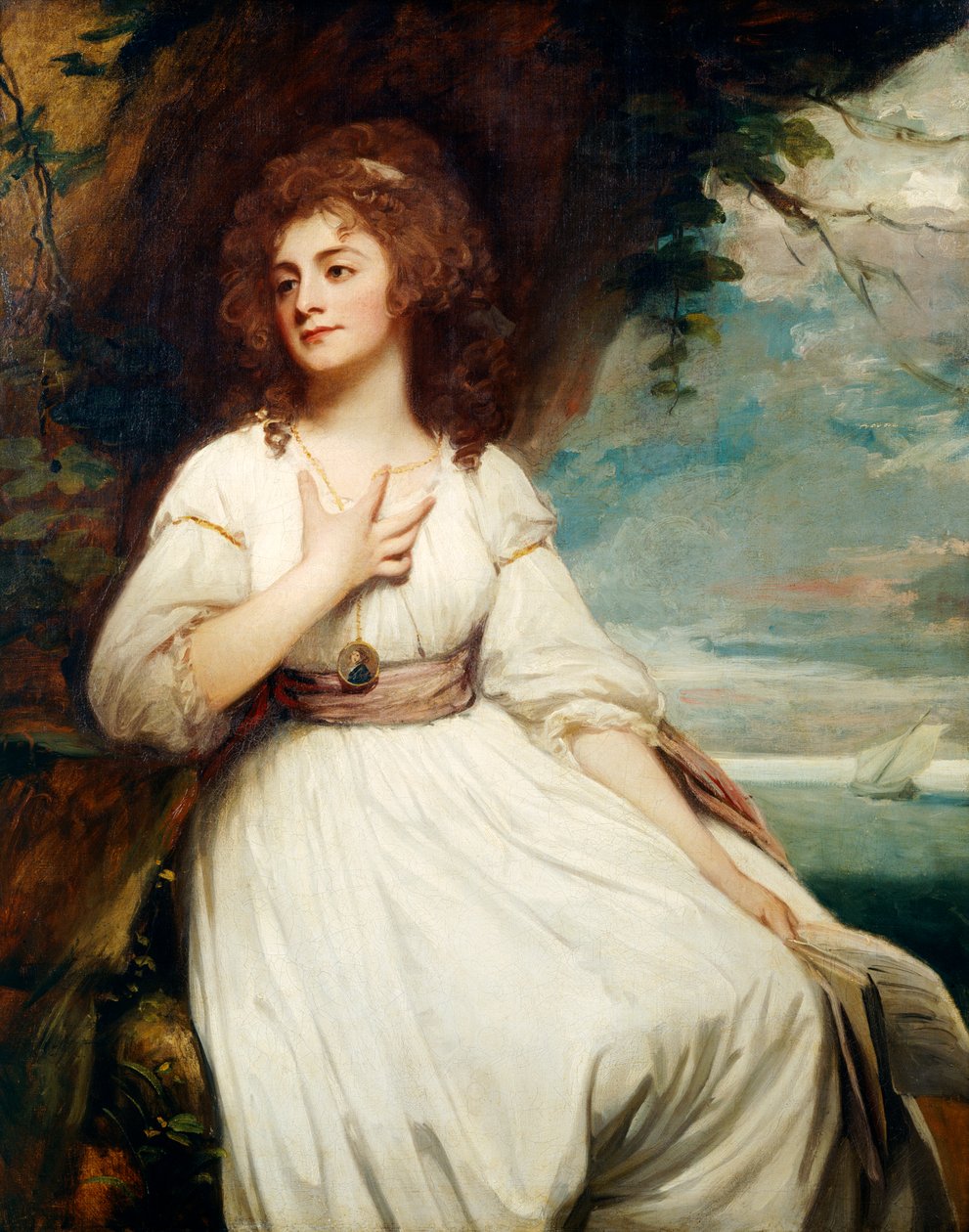 Mrs Crouch (Anna Maria Phillips) 1787 (olaj, vászon) alkotó: George Romney