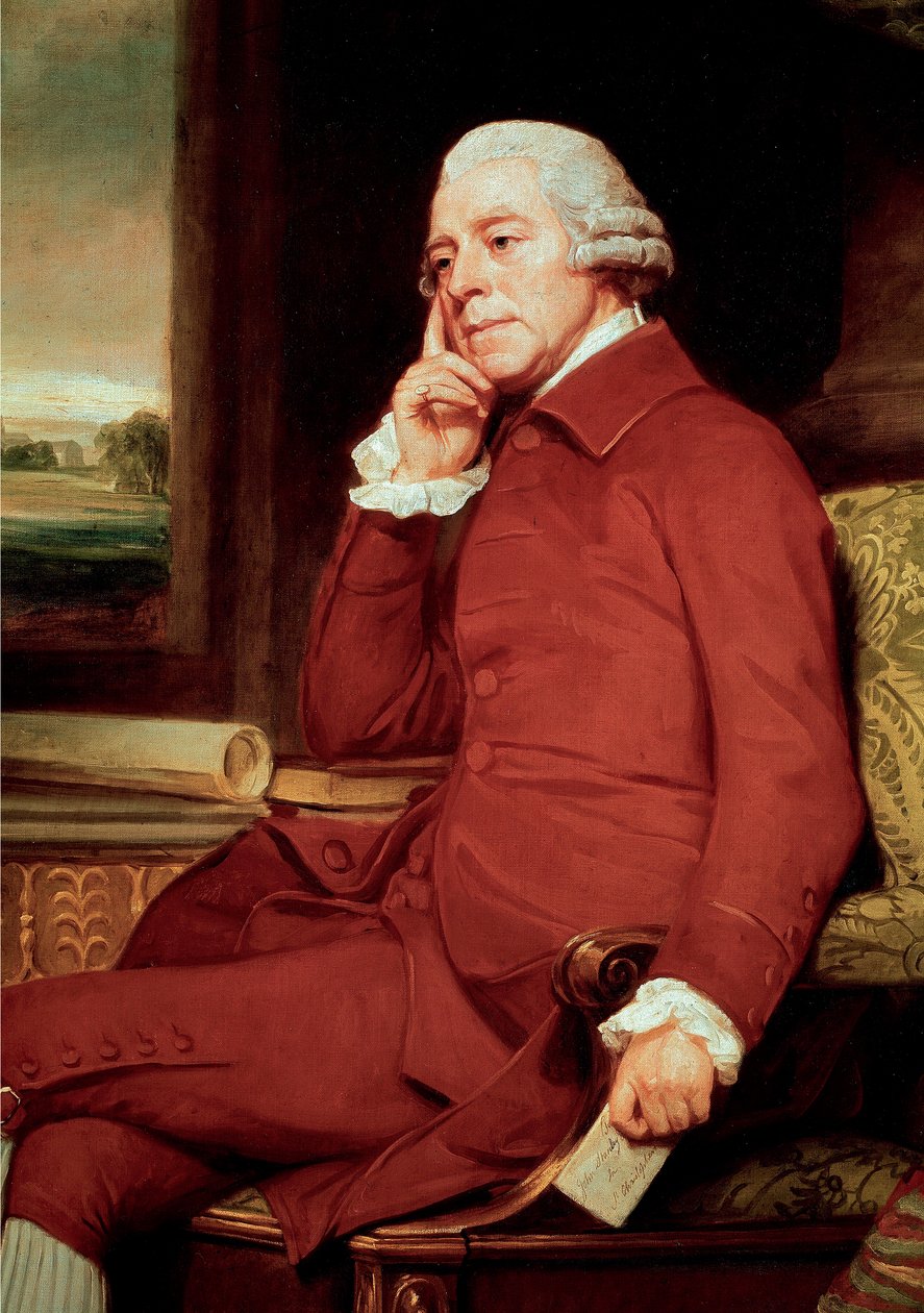 John Stanley (1712-1786) brit zeneszerző portréja Detail. George Romney (1734-1802) festménye, London National Portrait Gallery alkotó: George Romney